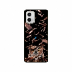 Husa personalizata tip carcasa HQPrint pentru Motorola Moto G53, model Owl, multicolor, S1D1M0334