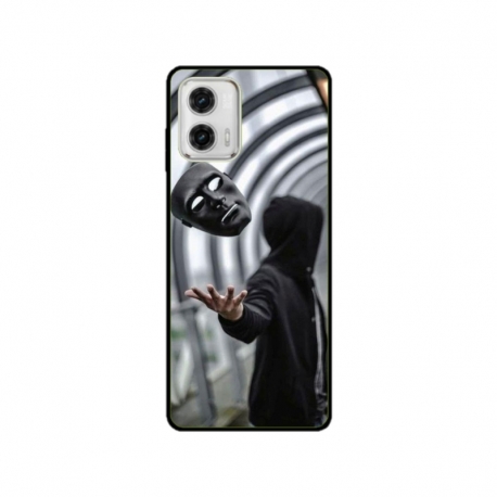 Husa personalizata tip carcasa HQPrint pentru Motorola Moto G73, model Mask, multicolor, S1D1M0199