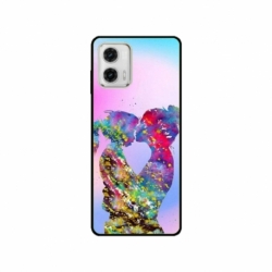 Husa personalizata tip carcasa HQPrint pentru Motorola Moto G53, model Colorful Love, multicolor, S1D1M0376