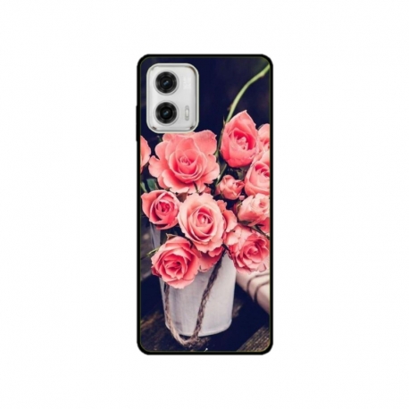 Husa personalizata tip carcasa HQPrint pentru Motorola Moto G53, model Flowers 22, multicolor, S1D1M0379