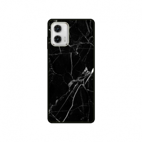 Husa personalizata tip carcasa HQPrint pentru Motorola Moto G73, model Black Marble, multicolor, S1D1M0229