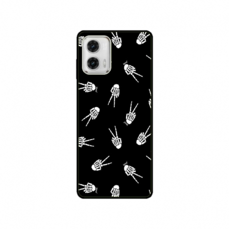 Husa personalizata tip carcasa HQPrint pentru Motorola Moto G53, model OK Skelly, multicolor, S1D1M0388