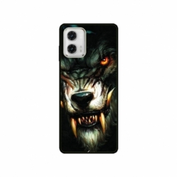 Husa personalizata tip carcasa HQPrint pentru Motorola Moto G73, model Wolf, multicolor, S1D1M0286