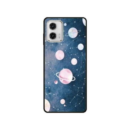Husa personalizata tip carcasa HQPrint pentru Motorola Moto G73, model Solar System, multicolor, S1D1M0313