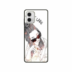 Husa personalizata tip carcasa HQPrint pentru Motorola Moto G73, model I dont care, multicolor, S1D1M0320