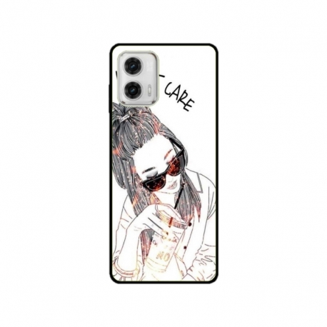 Husa personalizata tip carcasa HQPrint pentru Motorola Moto G73, model I dont care, multicolor, S1D1M0320
