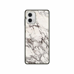 Husa personalizata tip carcasa HQPrint pentru Motorola Moto G73, model White Marble, multicolor, S1D1M0325