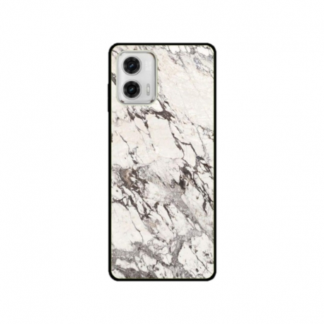 Husa personalizata tip carcasa HQPrint pentru Motorola Moto G73, model White Marble, multicolor, S1D1M0325