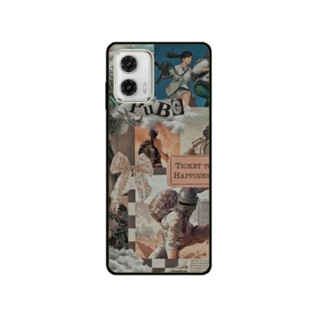 Husa personalizata tip carcasa HQPrint pentru Motorola Moto G73, model PUBG 2, multicolor, S1D1M0363