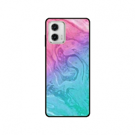 Husa personalizata tip carcasa HQPrint pentru Motorola Moto G73, model Colorful Mess, multicolor, S1D1M0374