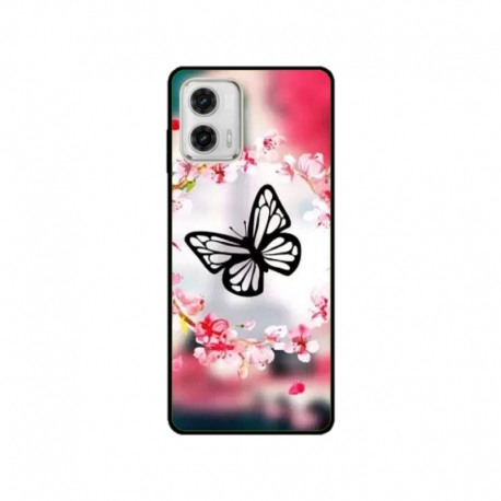 Husa personalizata tip carcasa HQPrint pentru Motorola Moto G73, model Butterfly 8, multicolor, S1D1M0380
