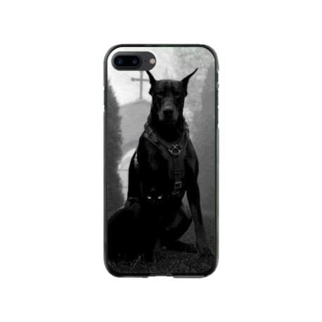 Husa personalizata tip carcasa HQPrint pentru Apple iPhone 7 Plus, model Doberman, multicolor, S1D1M0018