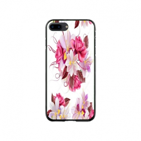 Husa personalizata tip carcasa HQPrint pentru Apple iPhone 7 Plus, model Flowers 4, multicolor, S1D1M0040