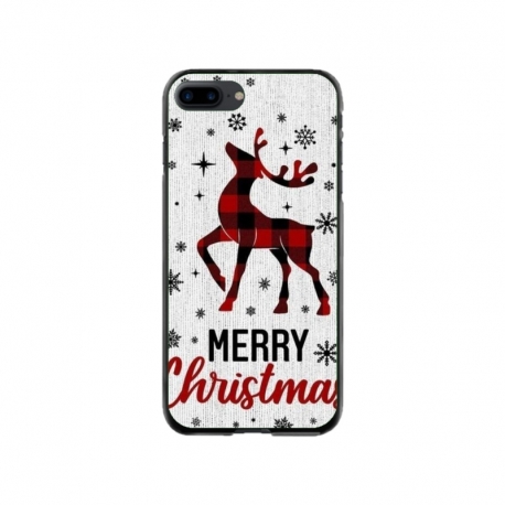Husa personalizata tip carcasa HQPrint pentru Apple iPhone 7 Plus, model Merry Christmas Reindeer 1, multicolor, S1D1M0049