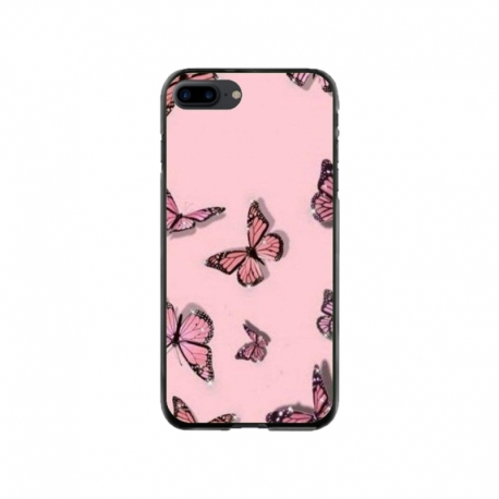 Husa personalizata tip carcasa HQPrint pentru Apple iPhone 7 Plus, model Butterfly 7, multicolor, S1D1M0076