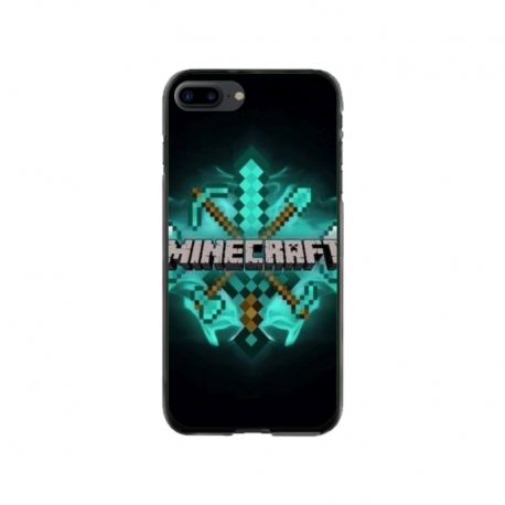 Husa personalizata tip carcasa HQPrint pentru Apple iPhone 7 Plus, model Minecraft 2, multicolor, S1D1M0126