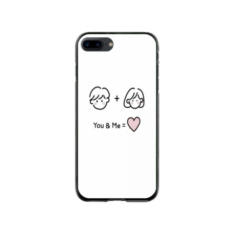Husa personalizata tip carcasa HQPrint pentru Apple iPhone 7 Plus, model You and Me, multicolor, S1D1M0274