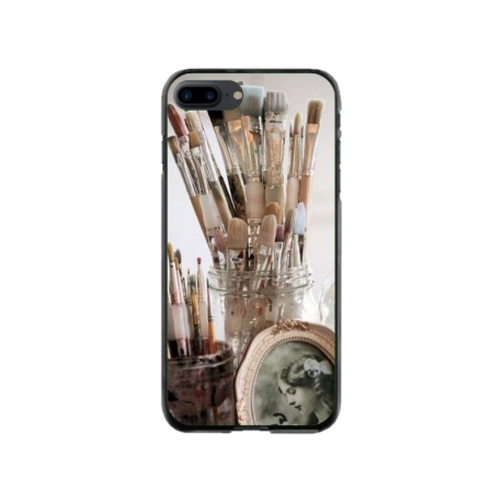 Husa personalizata tip carcasa HQPrint pentru Apple iPhone 7 Plus, model Brush, multicolor, S1D1M0282