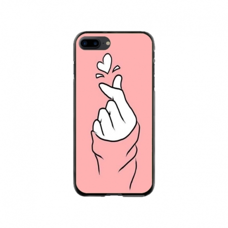 Husa personalizata tip carcasa HQPrint pentru Apple iPhone 7 Plus, model Heart Snap, multicolor, S1D1M0285