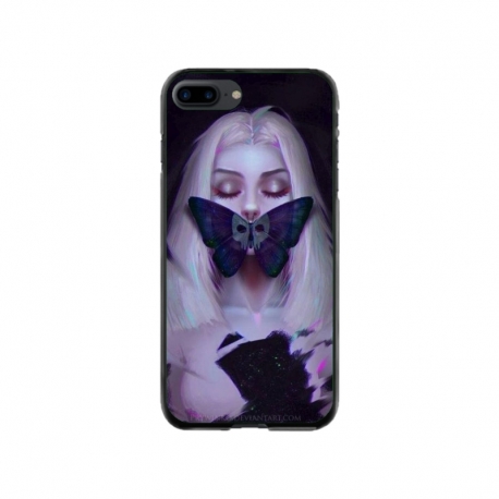 Husa personalizata tip carcasa HQPrint pentru Apple iPhone 7 Plus, model Butterfly Mouth 1, multicolor, S1D1M0351