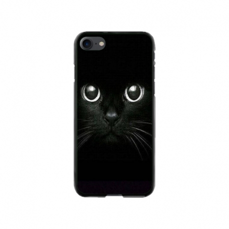 Husa personalizata tip carcasa HQPrint pentru Apple iPhone 7, model Black Cat 1, multicolor, S1D1M0015