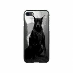 Husa personalizata tip carcasa HQPrint pentru Apple iPhone 7, model Doberman, multicolor, S1D1M0018