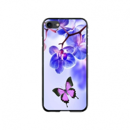 Husa personalizata tip carcasa HQPrint pentru Apple iPhone 7, model Butterfly 2, multicolor, S1D1M0029