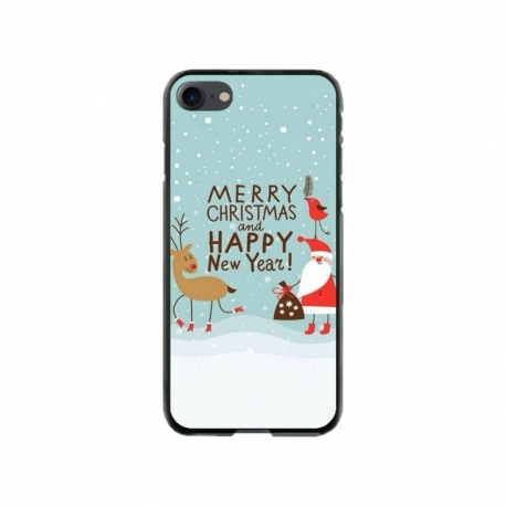 Husa personalizata tip carcasa HQPrint pentru Apple iPhone 7, model Happy Christmas and New Year, multicolor, S1D1M0047