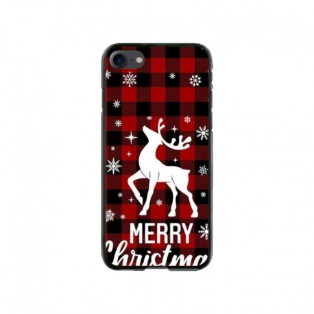 Husa personalizata tip carcasa HQPrint pentru Apple iPhone 7, model Merry Christmas Reindeer 2, multicolor, S1D1M0050