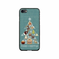 Husa personalizata tip carcasa HQPrint pentru Apple iPhone 7, model Merry Christmas 1, multicolor, S1D1M0056
