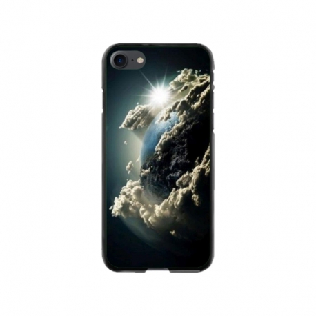 Husa personalizata tip carcasa HQPrint pentru Apple iPhone 7, model Cloudy Earth, multicolor, S1D1M0067