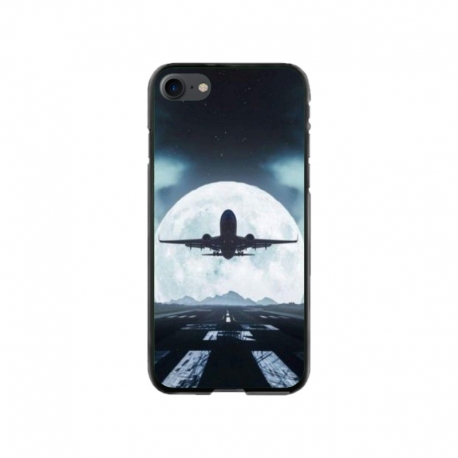 Husa personalizata tip carcasa HQPrint pentru Apple iPhone 7, model Moon Landing, multicolor, S1D1M0077