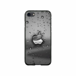 Husa personalizata tip carcasa HQPrint pentru Apple iPhone 7, model Rainy Apple logo, multicolor, S1D1M0148