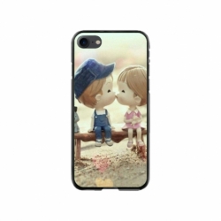 Husa personalizata tip carcasa HQPrint pentru Apple iPhone 7, model Kiss, multicolor, S1D1M0259
