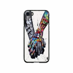 Husa personalizata tip carcasa HQPrint pentru Apple iPhone 7, model Abstract Holding, multicolor, S1D1M0271