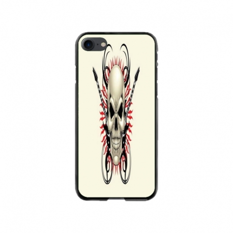 Husa personalizata tip carcasa HQPrint pentru Apple iPhone 7, model Skull 1, multicolor, S1D1M0284