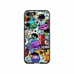 Husa personalizata tip carcasa HQPrint pentru Apple iPhone 7, model Grafitti, multicolor, S1D1M0289