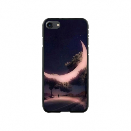 Husa personalizata tip carcasa HQPrint pentru Apple iPhone 7, model Moon in the Trees, multicolor, S1D1M0331