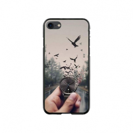 Husa personalizata tip carcasa HQPrint pentru Apple iPhone 7, model Time Flies 2, multicolor, S1D1M0365
