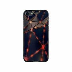 Husa personalizata tip carcasa HQPrint pentru Apple iPhone 7, model Lava Triangles, multicolor, S1D1M0367