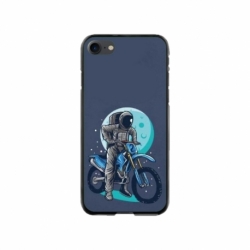 Husa personalizata tip carcasa HQPrint pentru Apple iPhone 7, model Biker Astronaout, multicolor, S1D1M0375