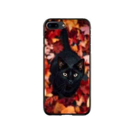 Husa personalizata tip carcasa HQPrint pentru Apple iPhone 8 Plus, model Black Cat 3, multicolor, S1D1M0017
