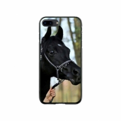 Husa personalizata tip carcasa HQPrint pentru Apple iPhone 8 Plus, model Black Horse, multicolor, S1D1M0019