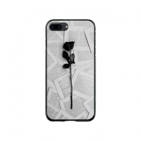 Husa personalizata tip carcasa HQPrint pentru Apple iPhone 8 Plus, model Black Rose, multicolor, S1D1M0021