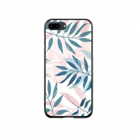 Husa personalizata tip carcasa HQPrint pentru Apple iPhone 8 Plus, model Leaf Design 1, multicolor, S1D1M0044