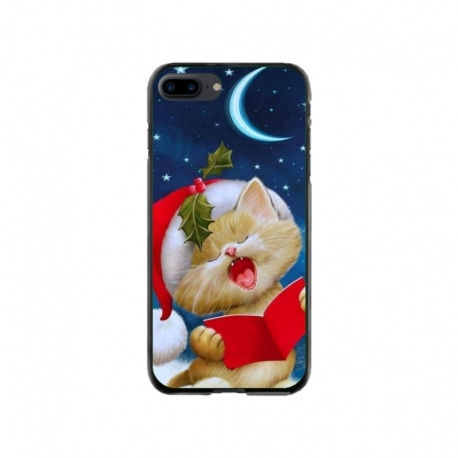 Husa personalizata tip carcasa HQPrint pentru Apple iPhone 8 Plus, model Christmas Cat, multicolor, S1D1M0048