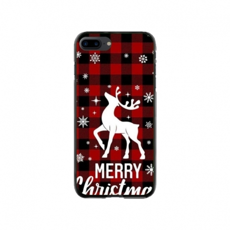 Husa personalizata tip carcasa HQPrint pentru Apple iPhone 8 Plus, model Merry Christmas Reindeer 2, multicolor, S1D1M0050