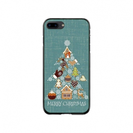 Husa personalizata tip carcasa HQPrint pentru Apple iPhone 8 Plus, model Merry Christmas 1, multicolor, S1D1M0056