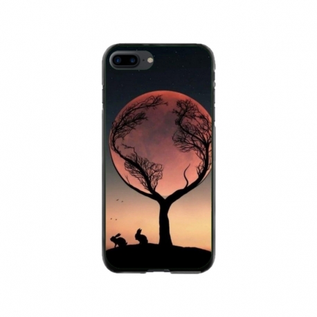 Husa personalizata tip carcasa HQPrint pentru Apple iPhone 8 Plus, model Moon Tree, multicolor, S1D1M0068