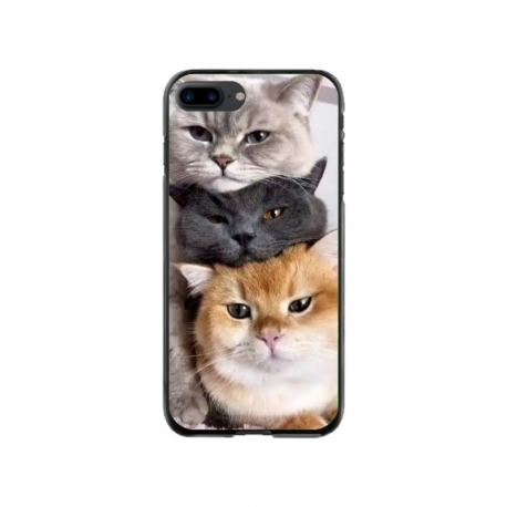 Husa personalizata tip carcasa HQPrint pentru Apple iPhone 8 Plus, model Cats, multicolor, S1D1M0116